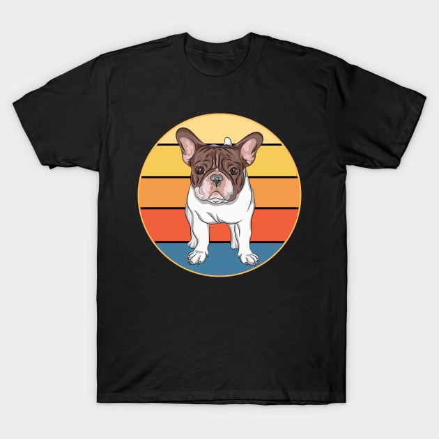 French Bulldog Dog Breed Vintage Retro Sunset T-Shirt by Inspirational And Motivational T-Shirts